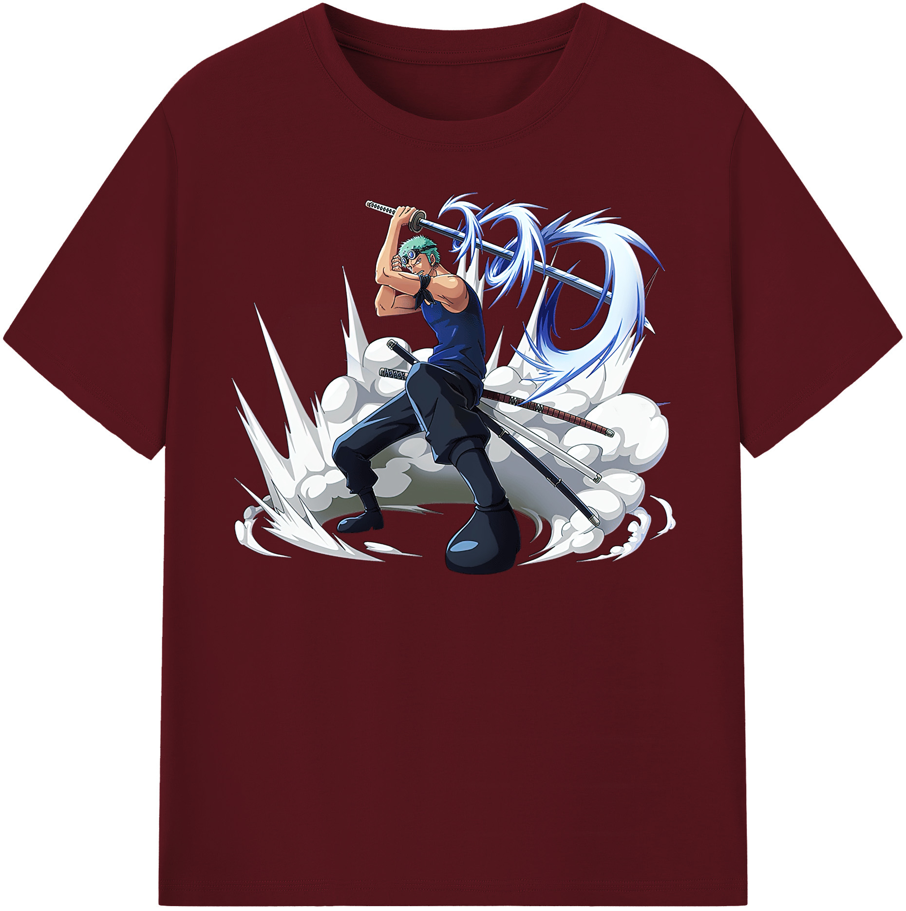 ワンピース ロロノア・ゾロ ONE PIECE Roronoa Zoro 綿100％半袖Tシャツ（フロントプリント）